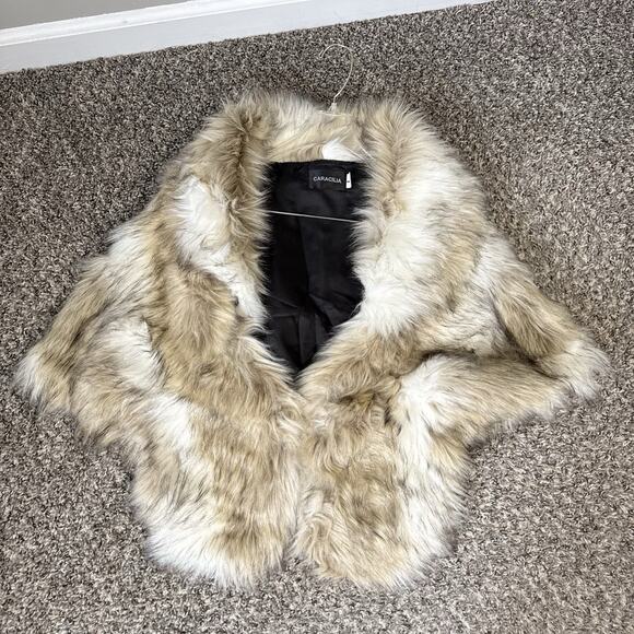 Caracilia Jackets & Blazers - Caracilia Luxury Faux Fur Wrap Shawl Stole Size Large NEW
